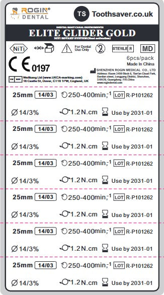 Toothsaver Files (6 files per pack)