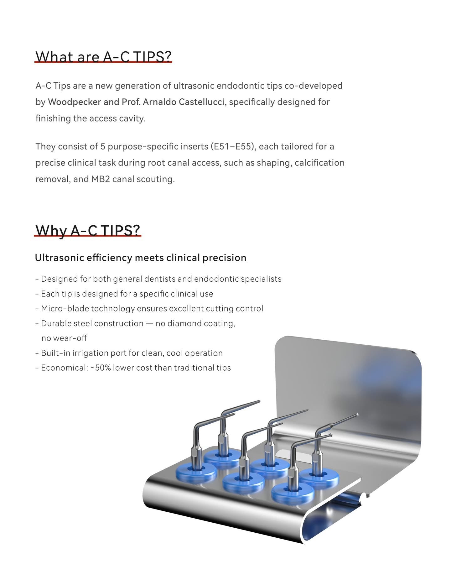 Ultrasonic Tips- Woodpecker/EMS Compatible