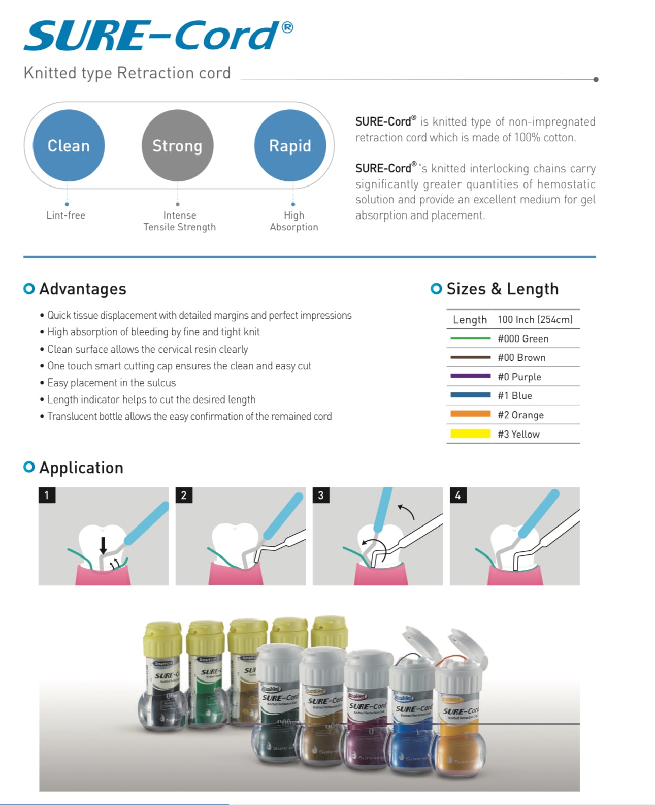 Sure-Cord Plus- Knitted retraction cord