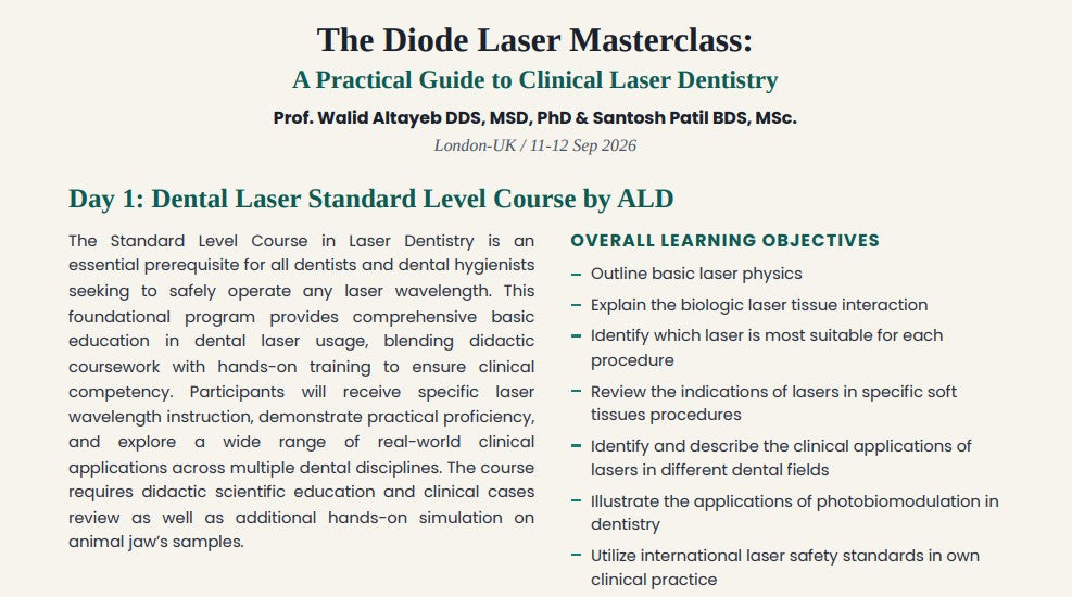 The Diode Laser Masterclass- September 2026