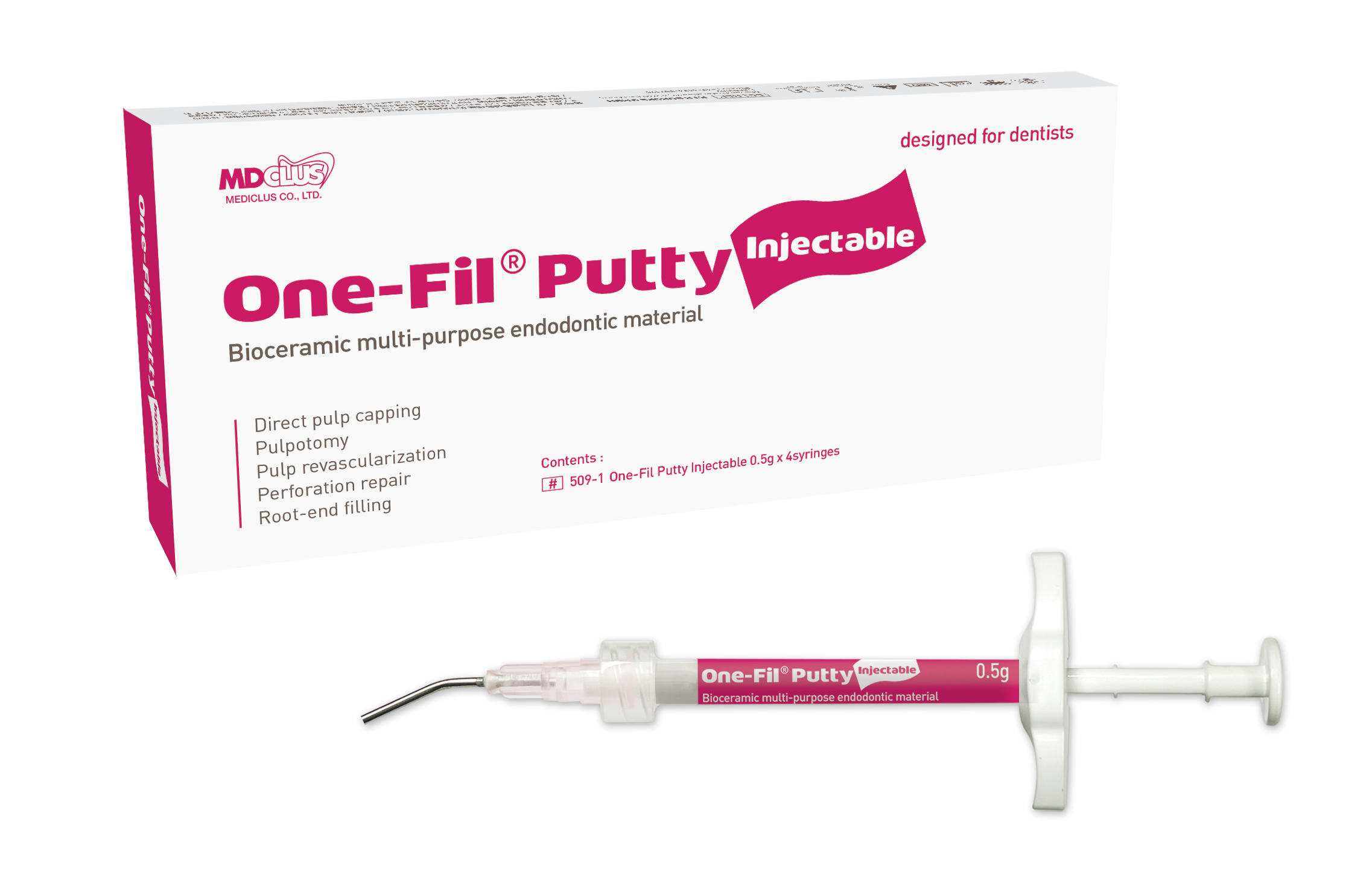 One-Fil PT Bioceramic Endodontic Putty | Premixed Tricalcium Silicate Material Putty and Injectable