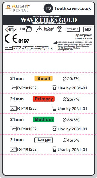 Toothsaver Files (6 files per pack)