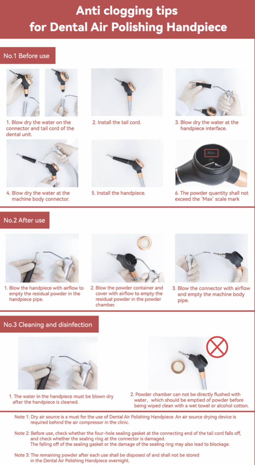 AP-H Plus- Dental airpolisher Woodpecker supragingival and subgingival