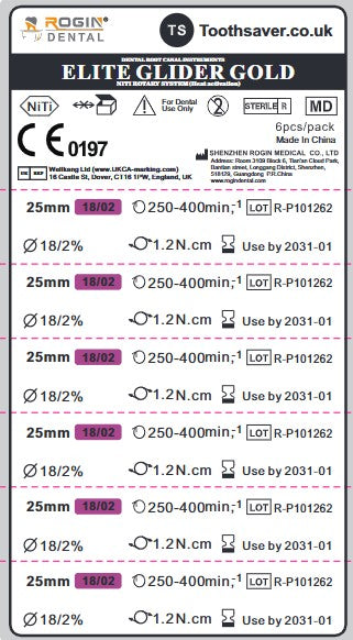 Toothsaver Files (6 files per pack)
