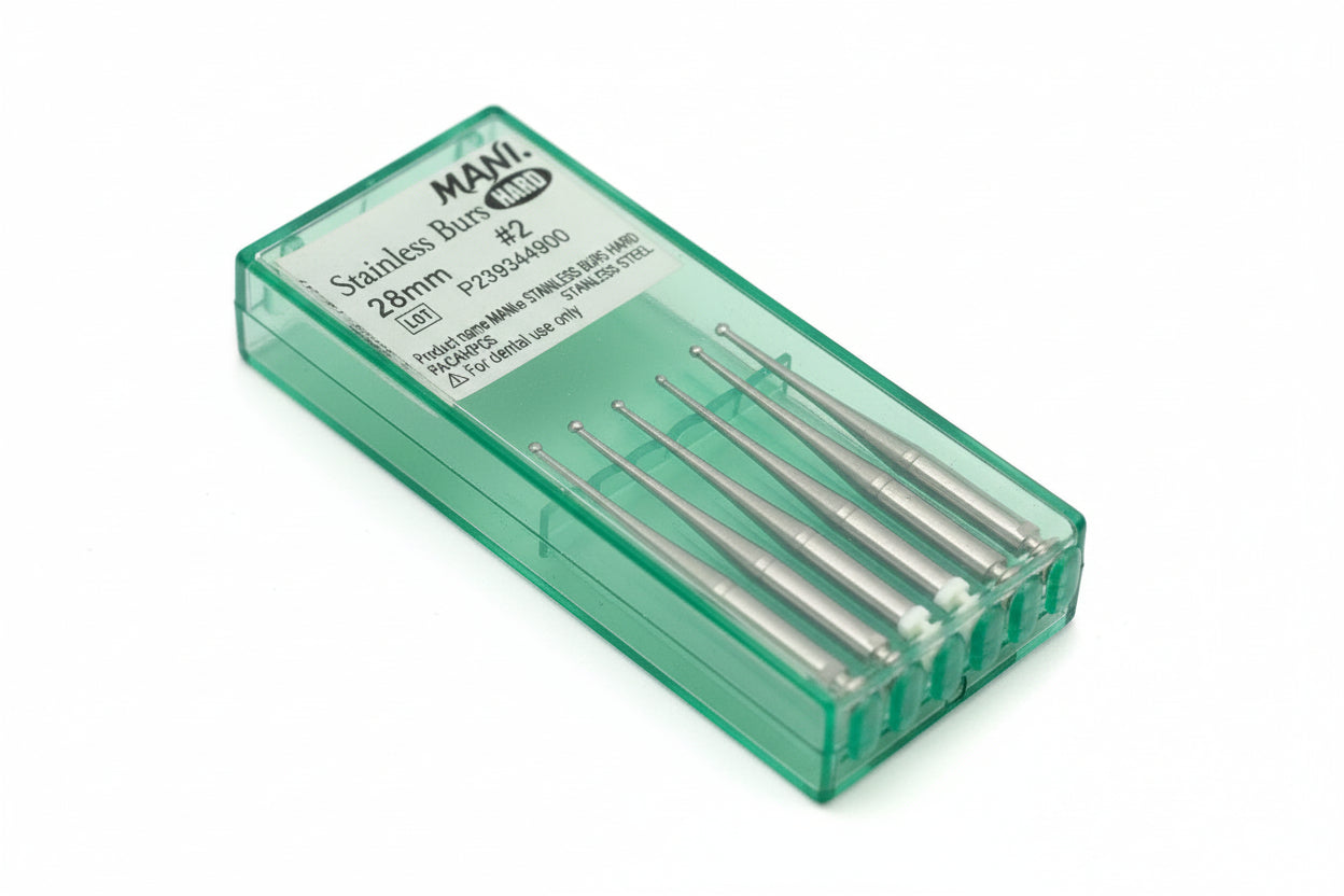 Mani Stainless steel burs 28mm size 2