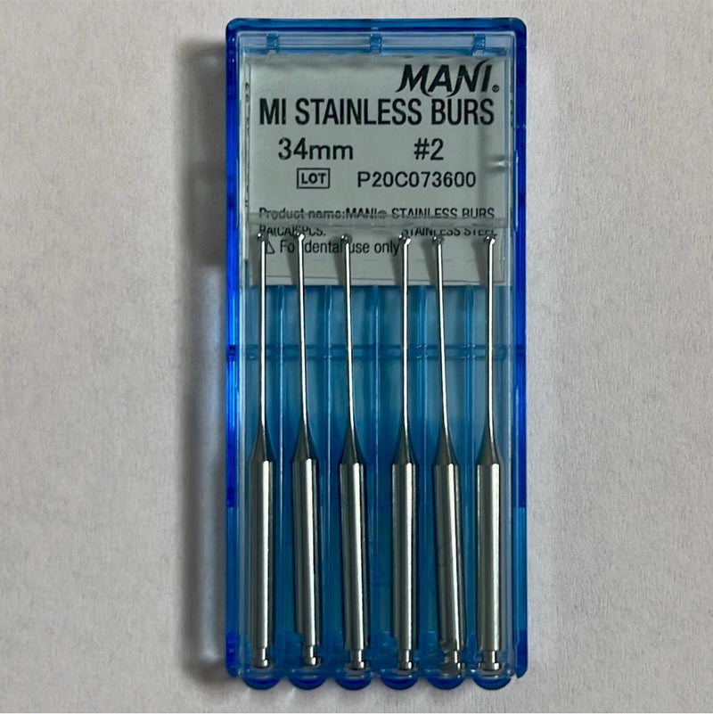 Mani- Minimium Intervention Stainless steel burs for removing caries and not healthy dentine