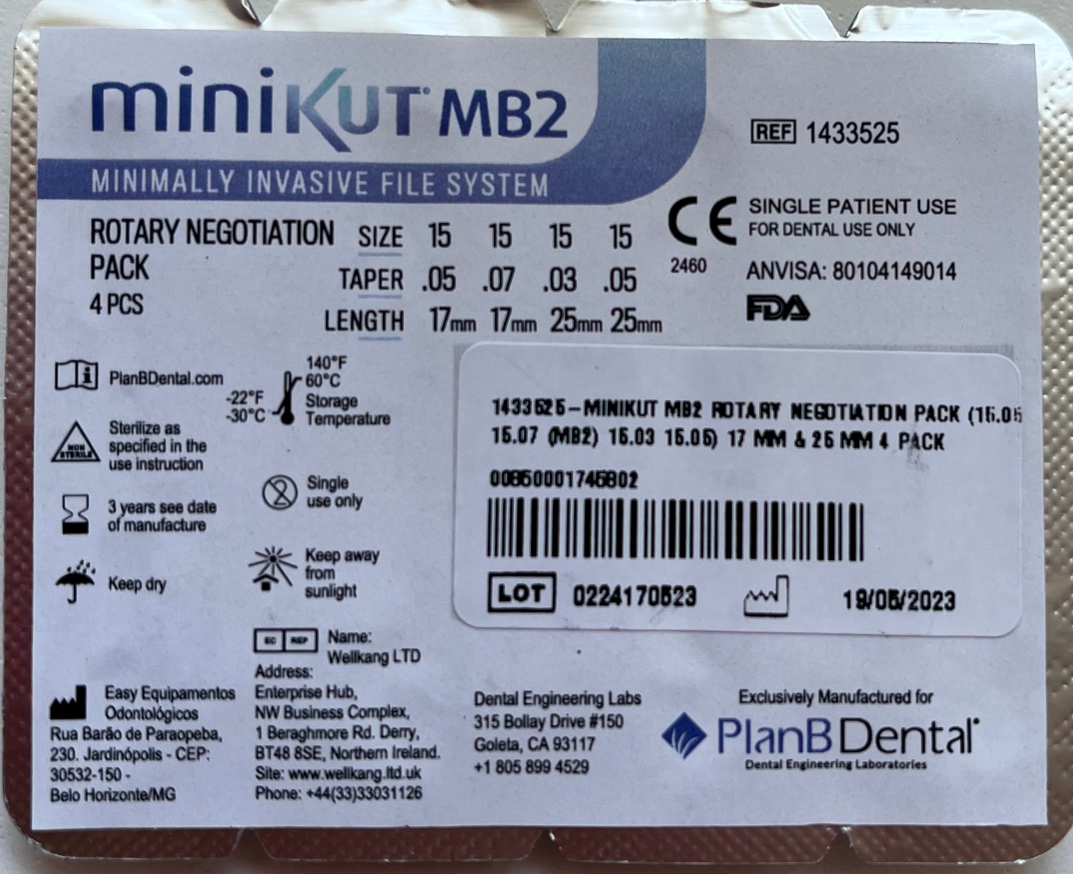 MiniKUT Rotary NiTi Endodontic files by Dr Buchanan