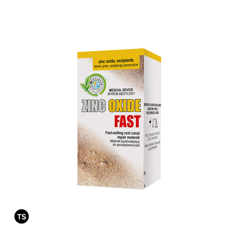 Zinc Oxide Fast is a material component for temporary filling of cavities and root canals.
